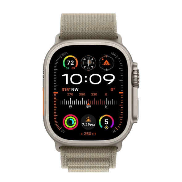 Смарт-годинник Apple Watch Ultra 2 GPS + Cellular 49mm Titanium Case with Olive Alpine Loop - Small (MREX3/MRFH3)