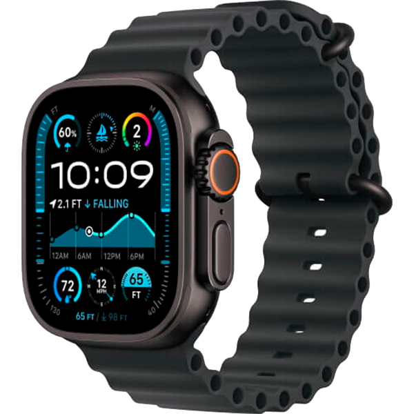 Смарт-годинник Apple Watch Ultra 3 Black Titanium Case with Black Ocean Band (MF0J4)
