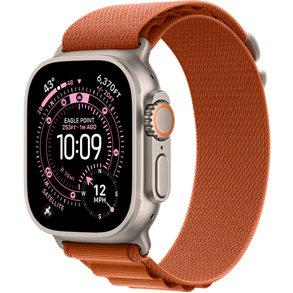 Смарт-годинник Apple Watch Ultra 3 Natural Titanium Case with Terra Cotta Alpine Loop Large (MF1V4/MFTD4)