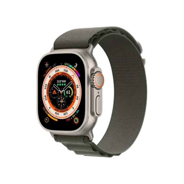 Смарт-годинник Apple Watch Ultra GPS + Cellular 49mm Titanium Case with Green Alpine Loop - Medium (MQEW3/MQFN3)