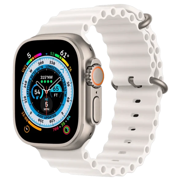 Смарт-годинник Apple Watch Ultra GPS + Cellular 49mm Titanium Case with White Ocean Band (MNH83/MNHF3)
