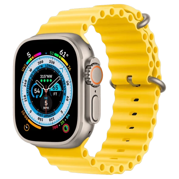 Смарт-годинник Apple Watch Ultra GPS + Cellular 49mm Titanium Case with Yellow Ocean Band (MNH93/MNHG3/MNHN3)